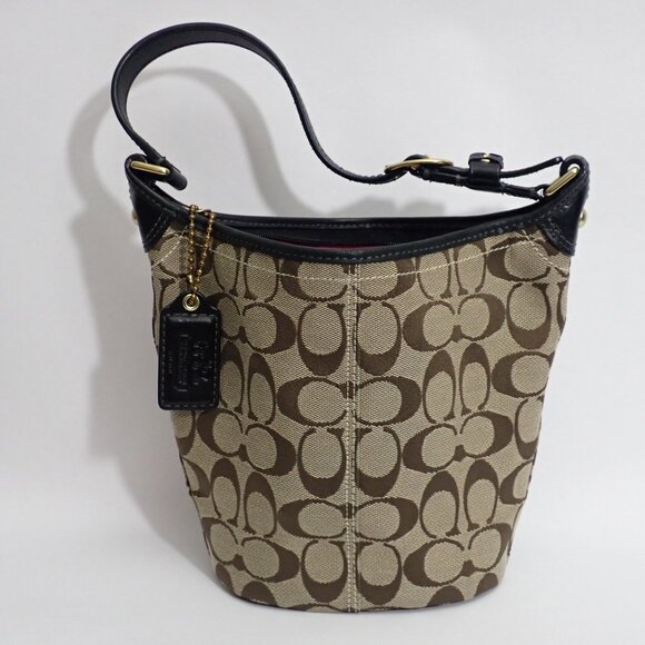 Pre-Loved Coach Mini Bleeker Canvas Bucket - Picture 2 of 6